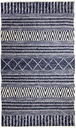 Dynamic Rugs HEIRLOOM 91003-108 Blue and Ivory